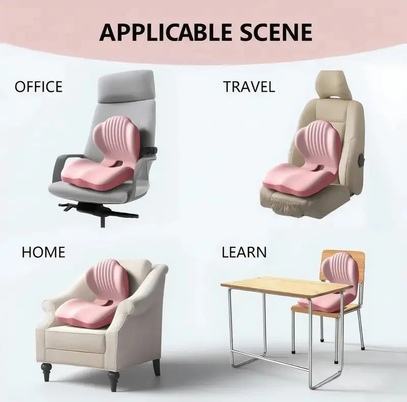 Ergonomic Memory Foam Seat Cushion with Lumbar