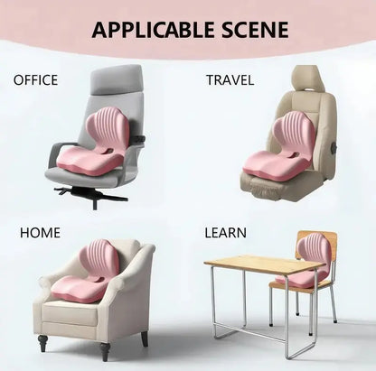 Ergonomic Memory Foam Seat Cushion with Lumbar