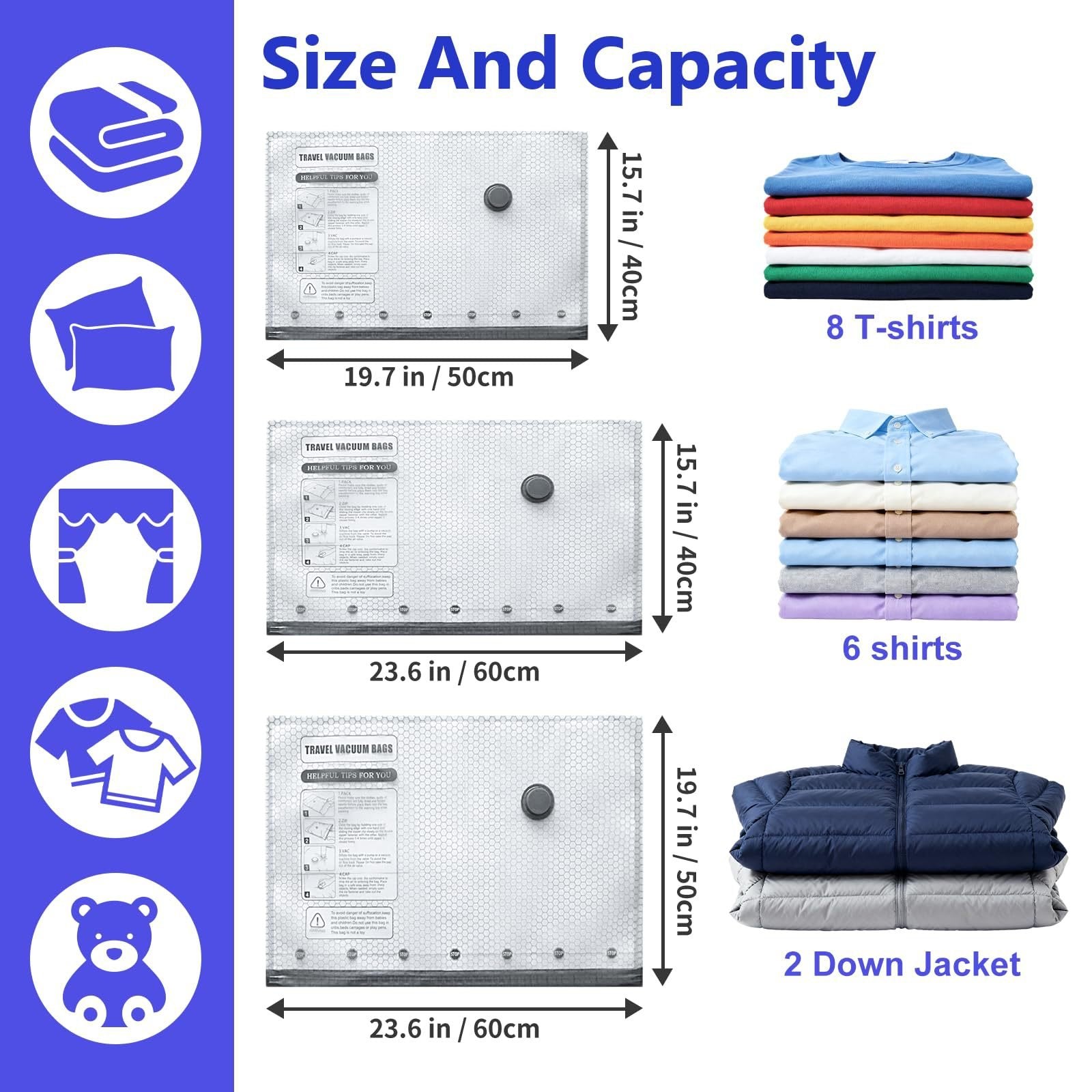 Vacuum Bags for Clothes – Travel & Storage Set🧳