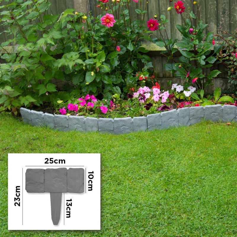 🌿✨2026 Imitation Stone Garden Fence – Real stone look, no tools needed, Easy to install & expand🏡♻️