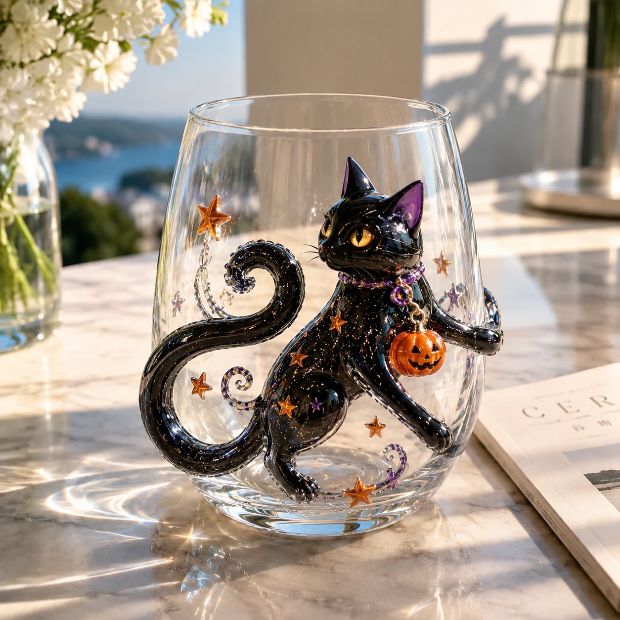 🎃 3D Halloween Artisan Glassware Collection | For Magical Halloween Sips, Eye-Catching 3D Details, Luminous Festive Party Moments & Cozy Fall Home Bar Glow