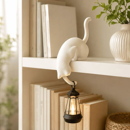 🔥HOT SALE 50% OFF 🐾Cat Shelf Hook with Vintage Lantern