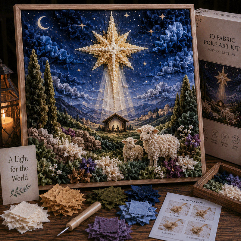✝️ 3D Christian Fabric Poke Art Kit