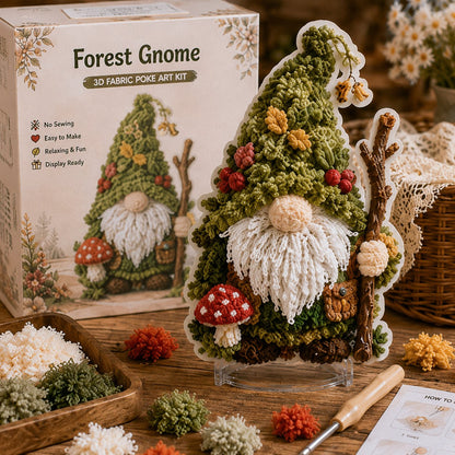 🔥HOT SALE 49% OFF - 🎄Gnome 3D Fabric Poke Art Kit