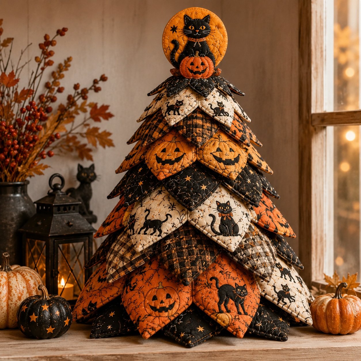 🔥HOT SALE🎃 DIY Halloween Quilted Fabric Tree Kit