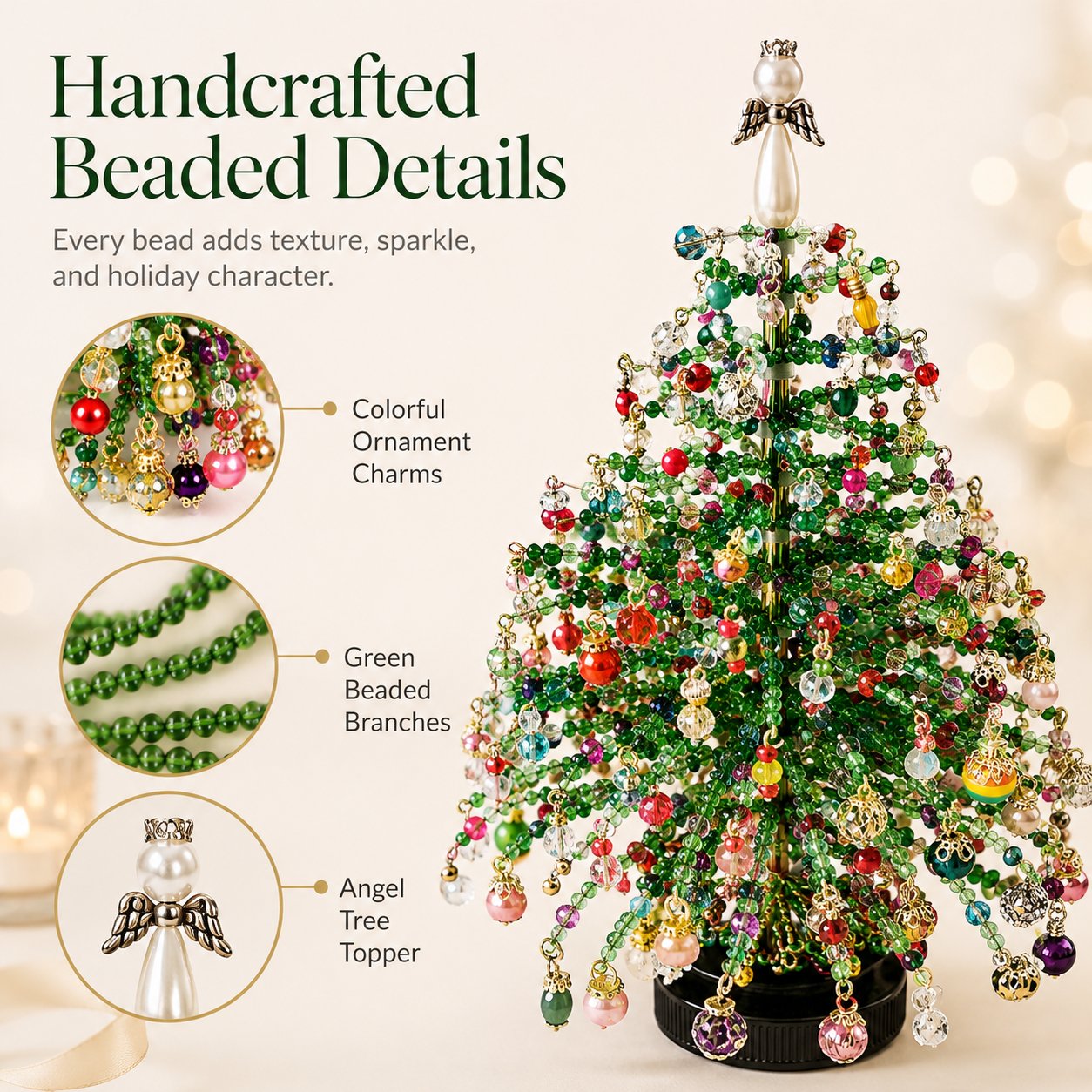 🎄 DIY Beaded Christmas Tree Kit – Create Your Own Sparkling Holiday Decoration - Limited Time 50% OFF