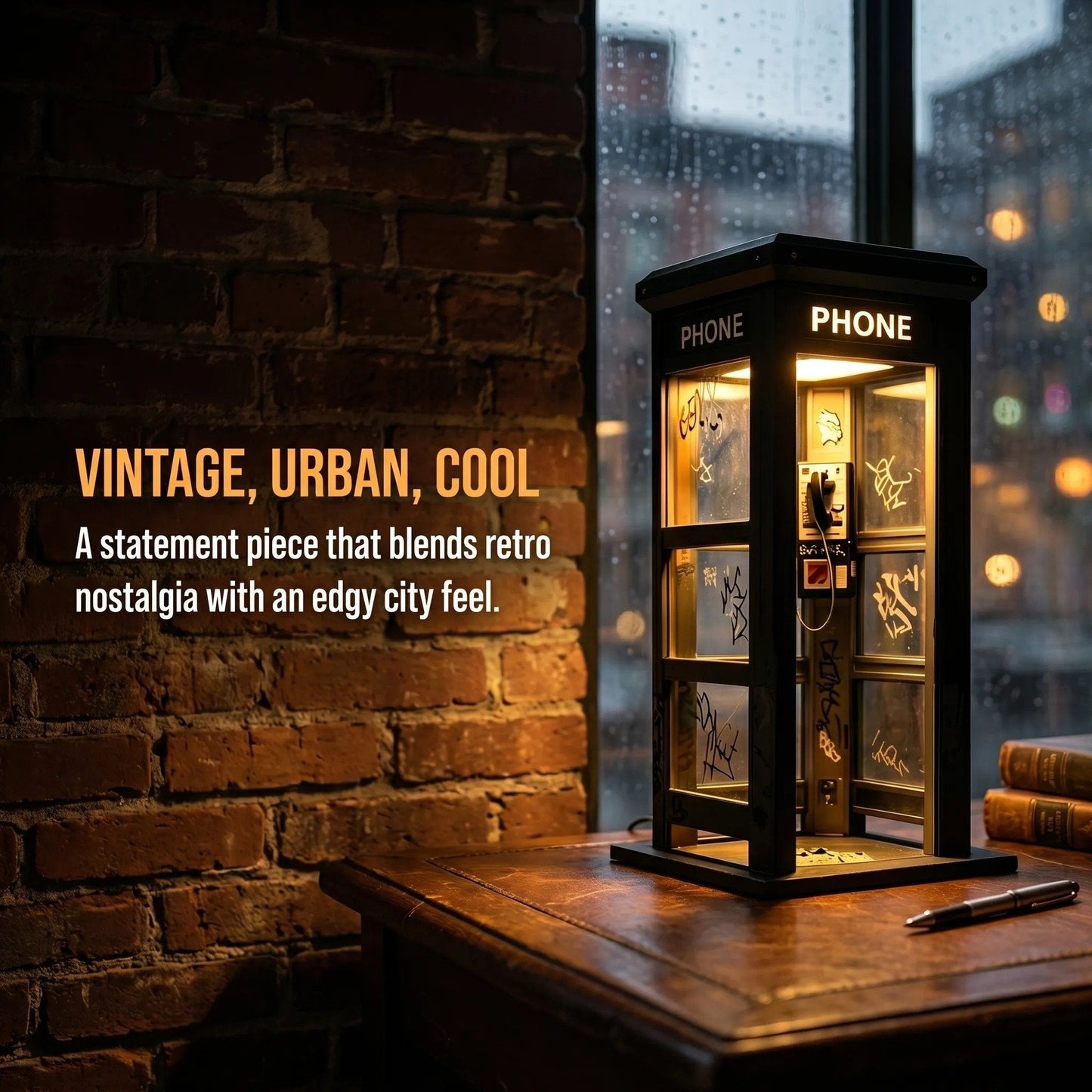 ✨Vintage Phone Booth Ambient Lamp- 🎁Light up Every Cozy Corner💛