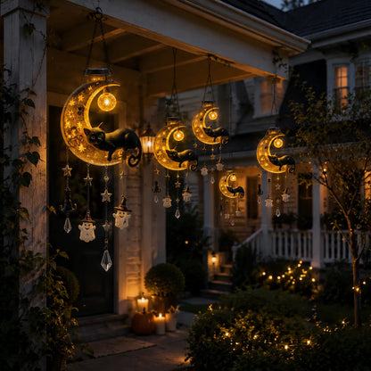 🌙 Every Breeze Carries a Little Halloween Magic——Solar Hanging Lantern for Outdoor Halloween Décor
