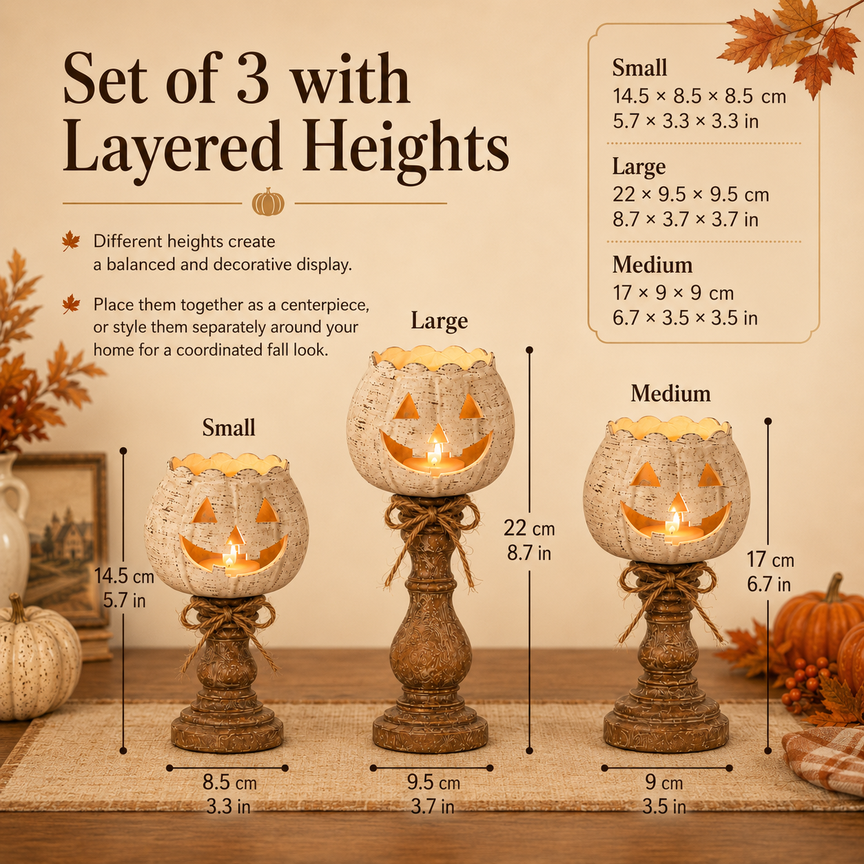 🎃2026 Bestseller✨Rustic White Pumpkin Tealight Candle Holder 🔥
