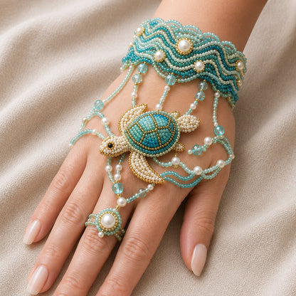 🔥Save 49%  – NEW ARRIVAL✨ DIY Beaded Hand Bracelet Kit – Create Your Own Wearable Art🔥