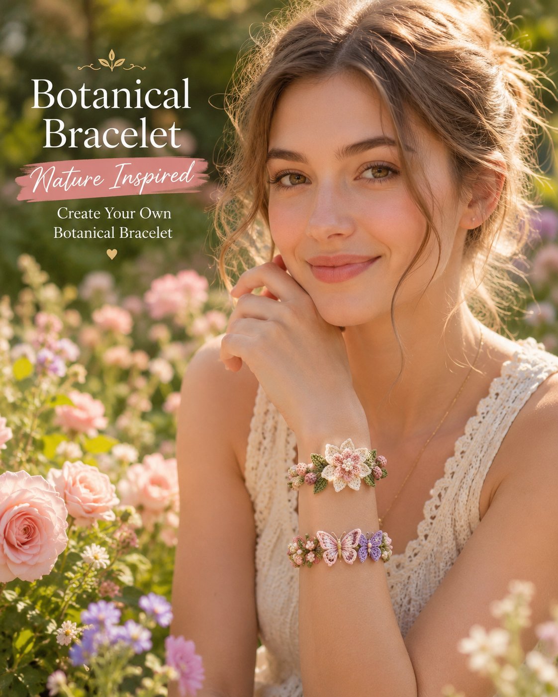 🎁DIY Nature-Inspired Crochet Bracelet Kit❤️