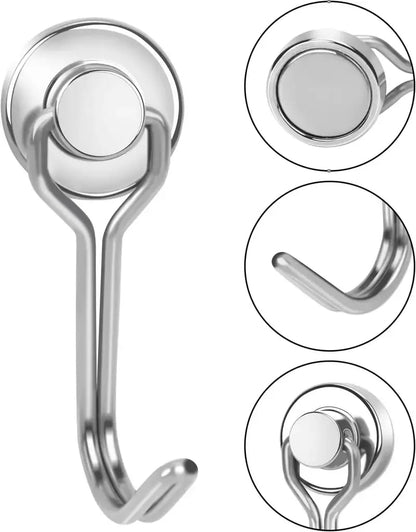 8 Pack Swivel Swing Magnetic Hooks 30LBS