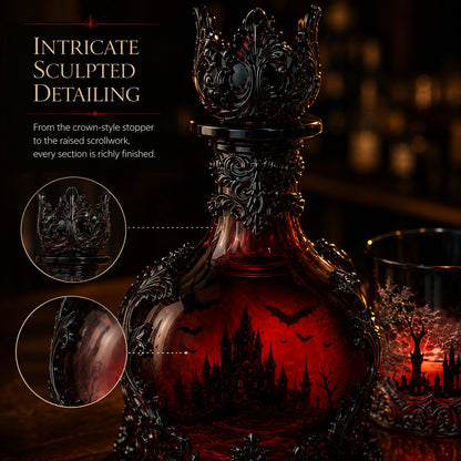🔥HOT SALE  49% OFF - 🦇🍺Gothic Vampire Castle Whisky Decanter & Tumbler