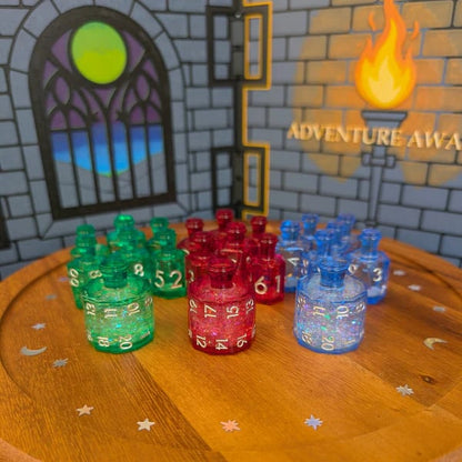 🎲🌙Crescent Moon Liquid Core Potion Dice Sets🧪