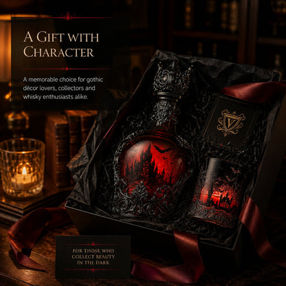 🔥HOT SALE  49% OFF - 🦇🍺Gothic Vampire Castle Whisky Decanter & Tumbler