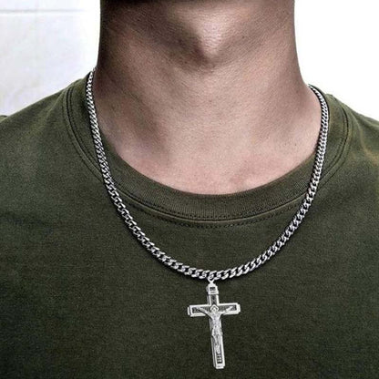 📢📢40% OFF !! ⏰Men's Minimalist Faith Cross Necklace
