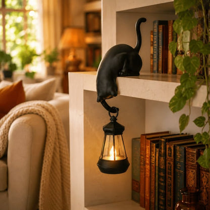🔥HOT SALE 50% OFF 🐾Cat Shelf Hook with Vintage Lantern