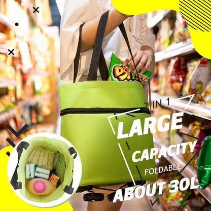 🔥HOT SALE 50% OFF - 🛍️Foldable 2-in-1 Shopping Bag