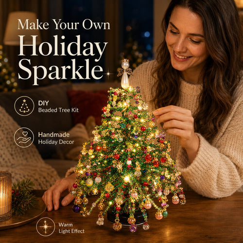 🎄 DIY Beaded Christmas Tree Kit – Create Your Own Sparkling Holiday Decoration - Limited Time 50% OFF