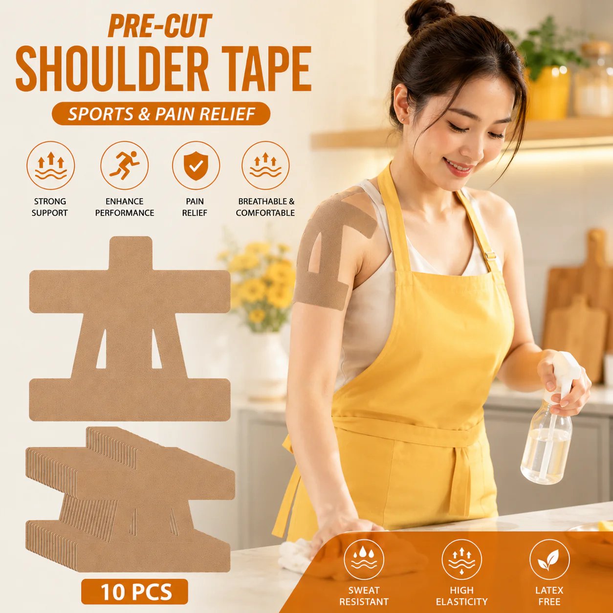 🔥 LAST DAY 50% OFF – FDA-Registered Fast-Acting Shoulder & Knee Pain Relief Tape 💪🏃 Breathable & Sweatproof