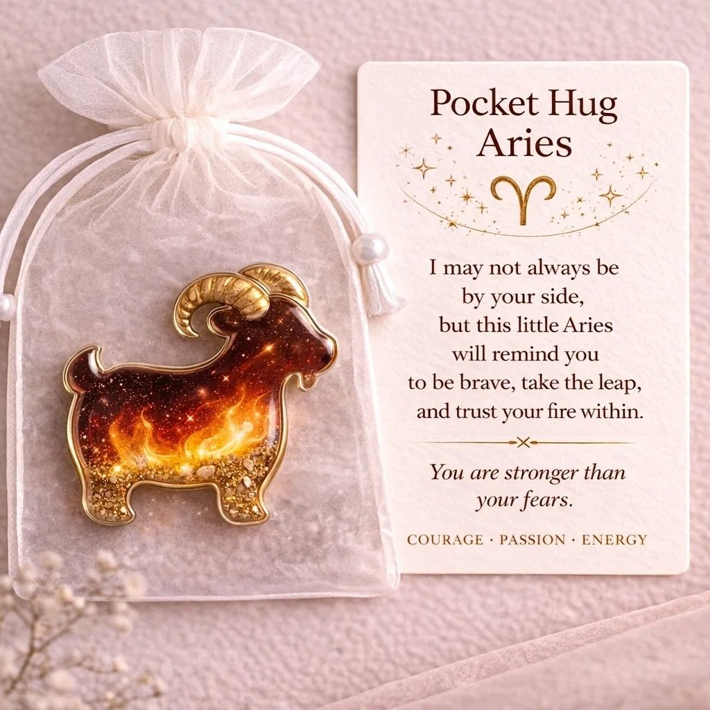 ⚡️🎁🔮Zodiac Glass Pocket Hug