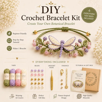 🎁DIY Nature-Inspired Crochet Bracelet Kit❤️