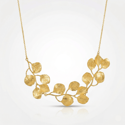 Golden Leaf Statement Necklace