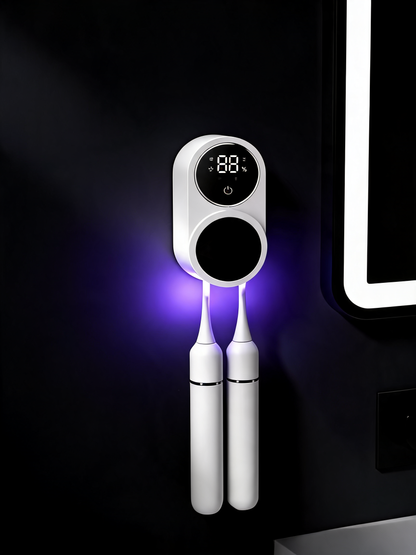 Mini Portable Rechargeable Travel Toothbrush Sterilizer Induction Switch with Charge Display UV Toothbrush Sterilizer Case