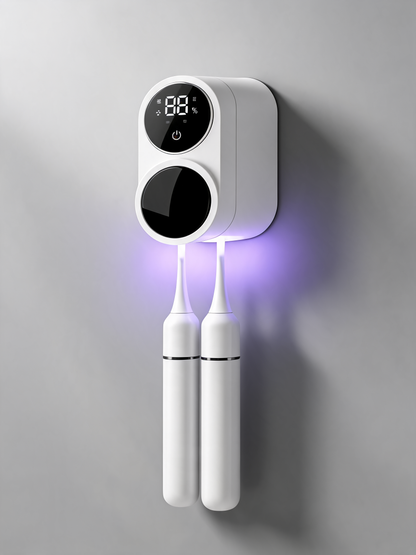 Mini Portable Rechargeable Travel Toothbrush Sterilizer Induction Switch with Charge Display UV Toothbrush Sterilizer Case