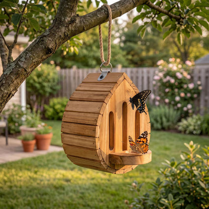 🦋Handmade Garden Butterfly House with Feeder Station