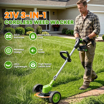 🛠️ LIMITED-TIME 59% OFF! ✨3-in-1 Cordless Lawn Mower with 2×21V Batteries
