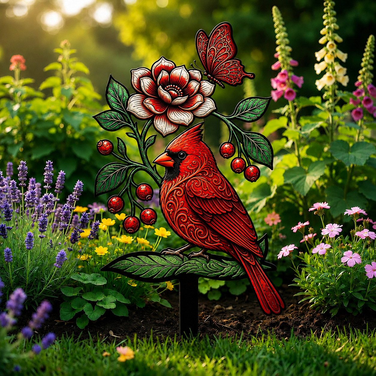 🌺Summer Sale 49% OFF🔥Cardinal Art Garden Stake