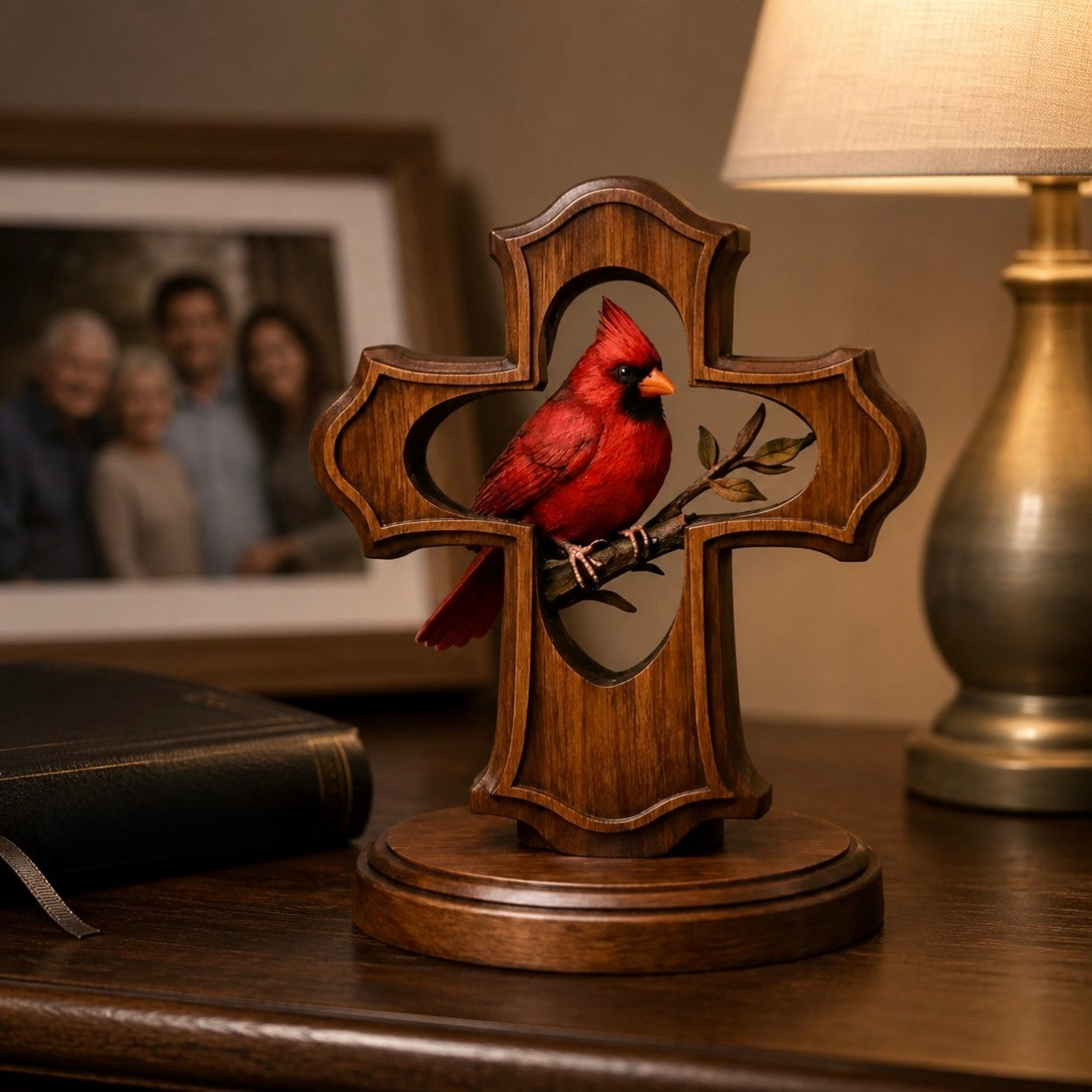 ❤️✝️Cardinal Cross Keepsake with Red Cardinal A Meaningful Symbol of Faith, Love & Remembrance