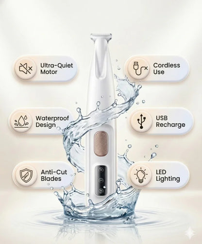 🔥⏳ Limited Stock 🐾Waterproof Rechargeable Pet Shaver with Bright LED Light, Ultra Quiet Home Pet Grooming Clipper Cut Salon Cost