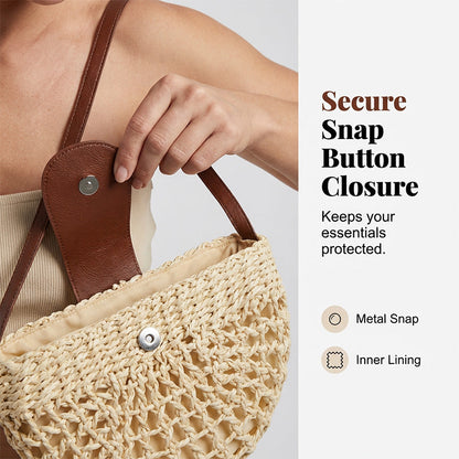 👜 LIMITED-TIME 50% OFF! ✨ Woven Crossbody Bag – Boho, Handwoven, Adjustable, Lightweight ✨