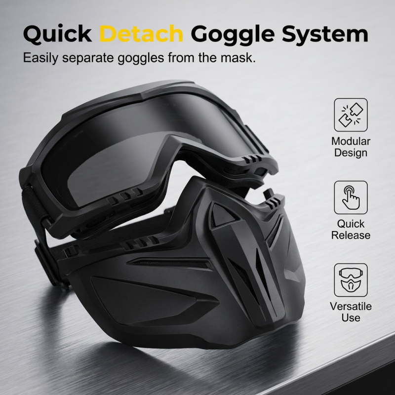 Detachable Full Face Goggle Mask