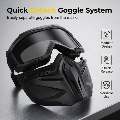 Detachable Full Face Goggle Mask