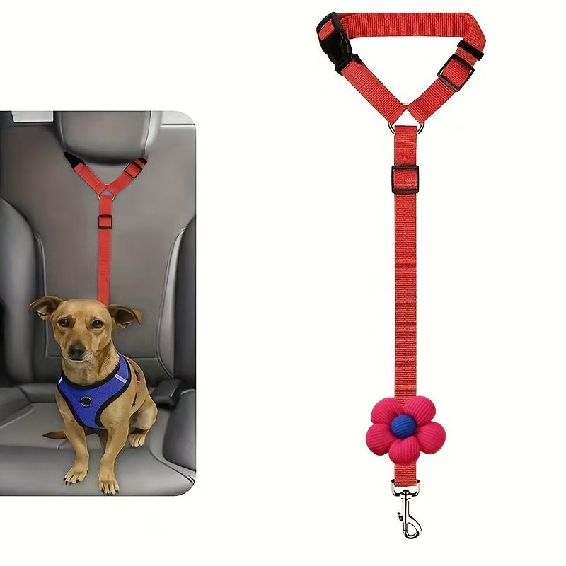2-in-1 Dog Car Seat Belt & Walking Leash