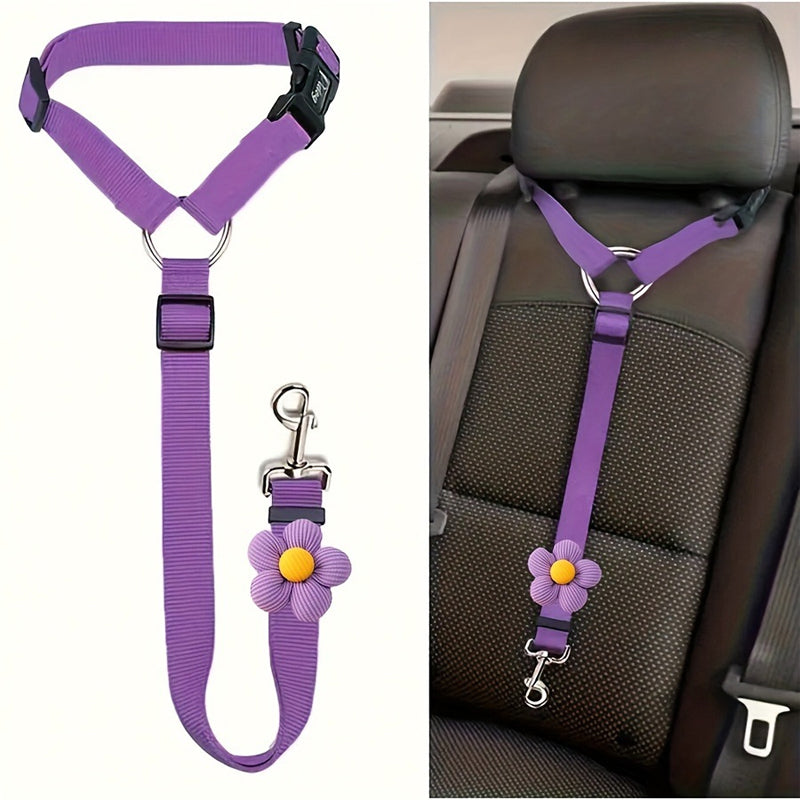 2-in-1 Dog Car Seat Belt & Walking Leash