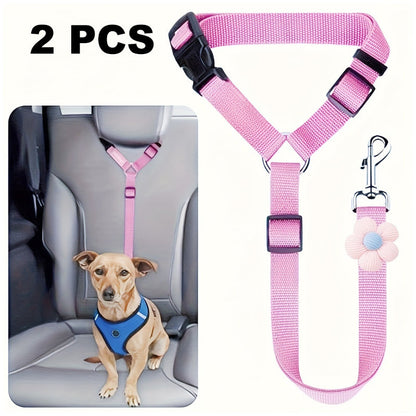 2-in-1 Dog Car Seat Belt & Walking Leash