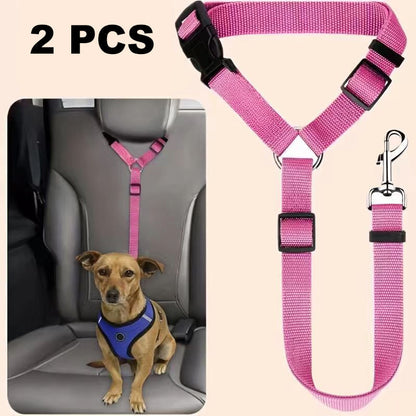 2-in-1 Dog Car Seat Belt & Walking Leash