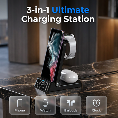 ⏳🔥LIMITED-TIME 50% OFF! 🌈3-in-1 Fast Wireless Charger Stand