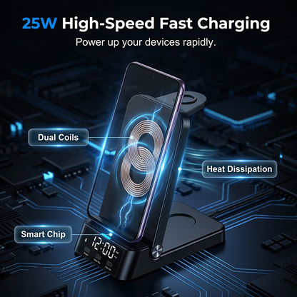 ⏳🔥LIMITED-TIME 50% OFF! 🌈3-in-1 Fast Wireless Charger Stand