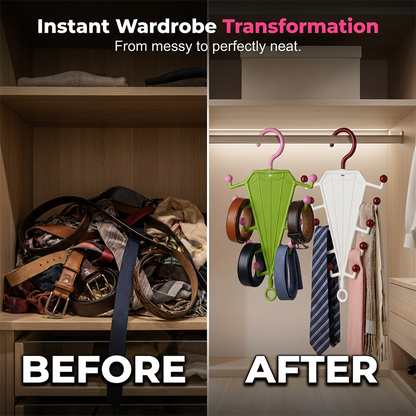 Multi-Functional V-Shaped Double Sided Hanger Storage Rack