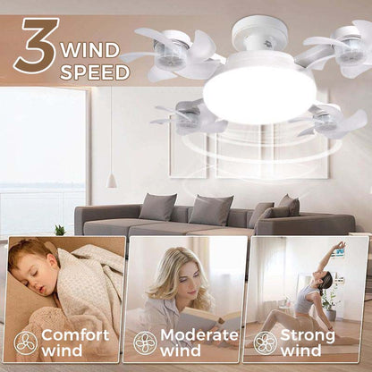 Cotitoc™🌀New E27 Socket Ceiling Fan Light – 2‑in‑1 Silent LED Fan with Remote Control, Energy‑Saving Cooling & Lighting Combo for Home Bedroom