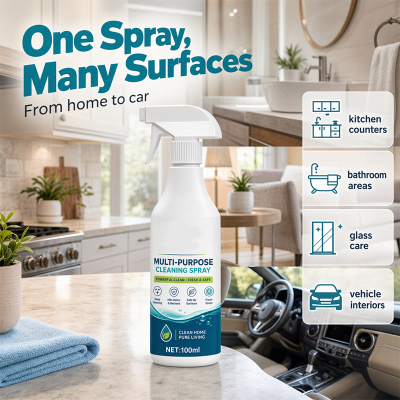Multi-Purpose Household Cleaning Spray - All-Surface Fast Stain Remover ✨🏡