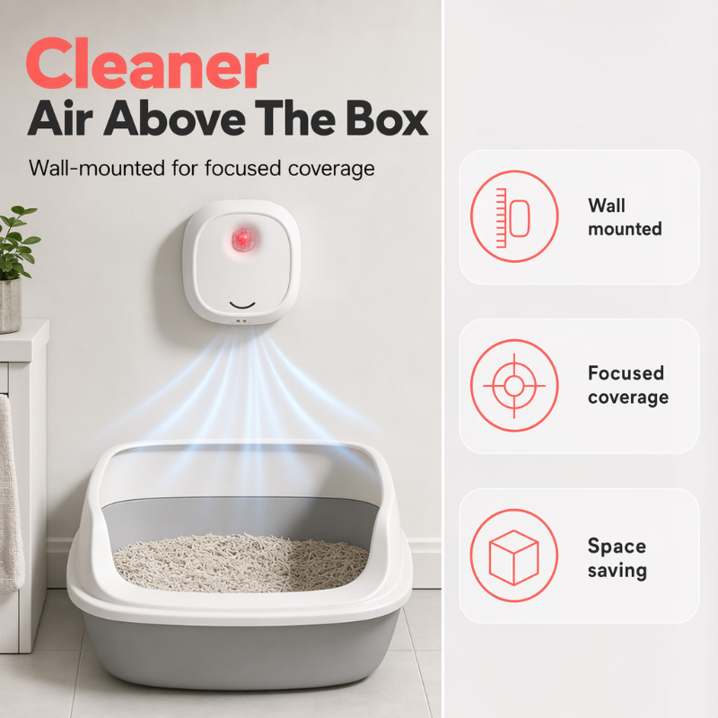 🔥Limited Time 50% OFF! 🌬️Say goodbye to unpleasant odors with it! Smart Quiet Pet Odor Eliminator