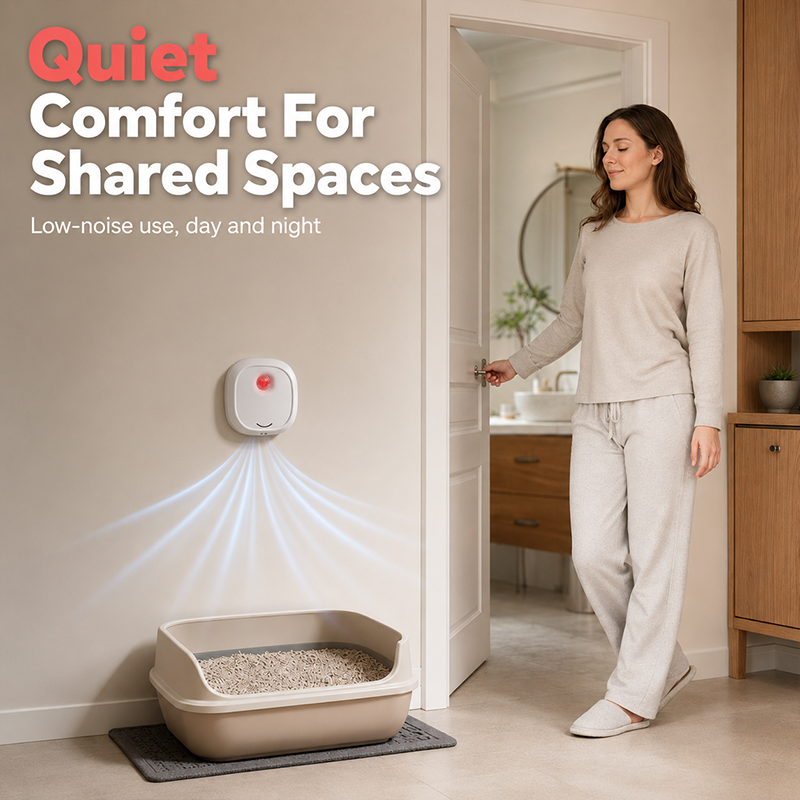 🔥Limited Time 50% OFF! 🌬️Say goodbye to unpleasant odors with it! Smart Quiet Pet Odor Eliminator