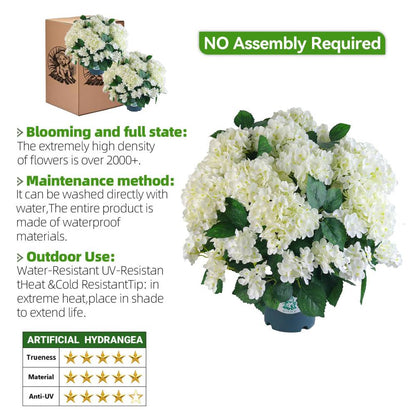 🔥Buy 2 Get FreeShipping🔥Artificial Outdoor Hydrangea Flowers - UV resistant, Waterproof, Windproof