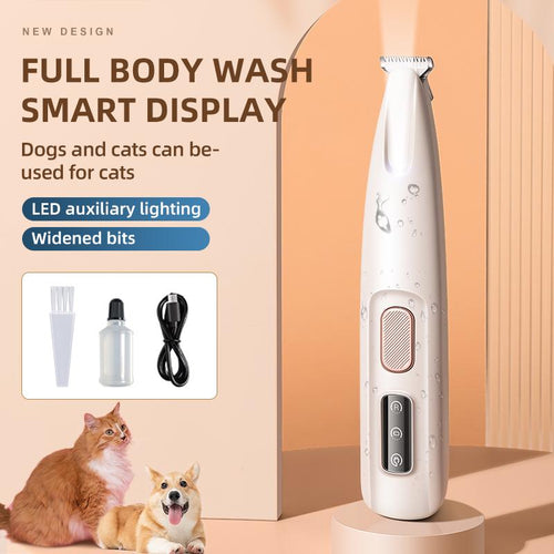 🔥⏳ Limited Stock 🐾Waterproof Rechargeable Pet Shaver with Bright LED Light, Ultra Quiet Home Pet Grooming Clipper Cut Salon Cost